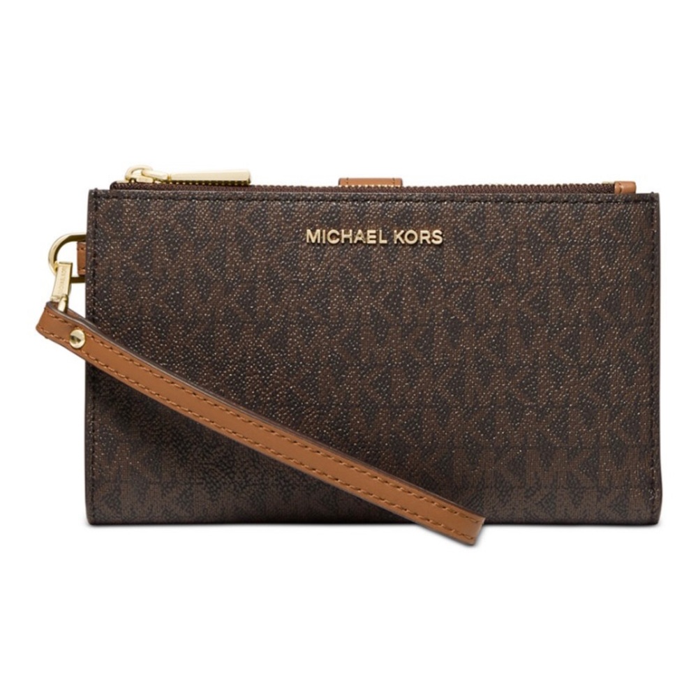 MICHAEL KORS LOGO JET SET DOUBLE ZIP WRISLET